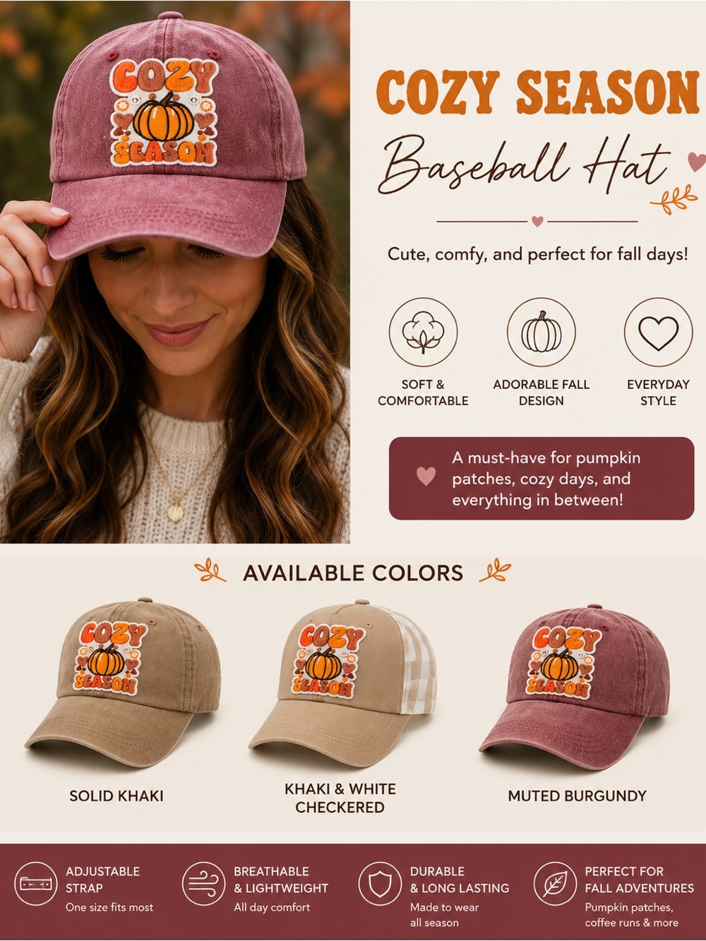 Cozy Season adjustable hat